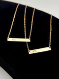 Jewelry - Horizontal Bar Necklace - Personalized