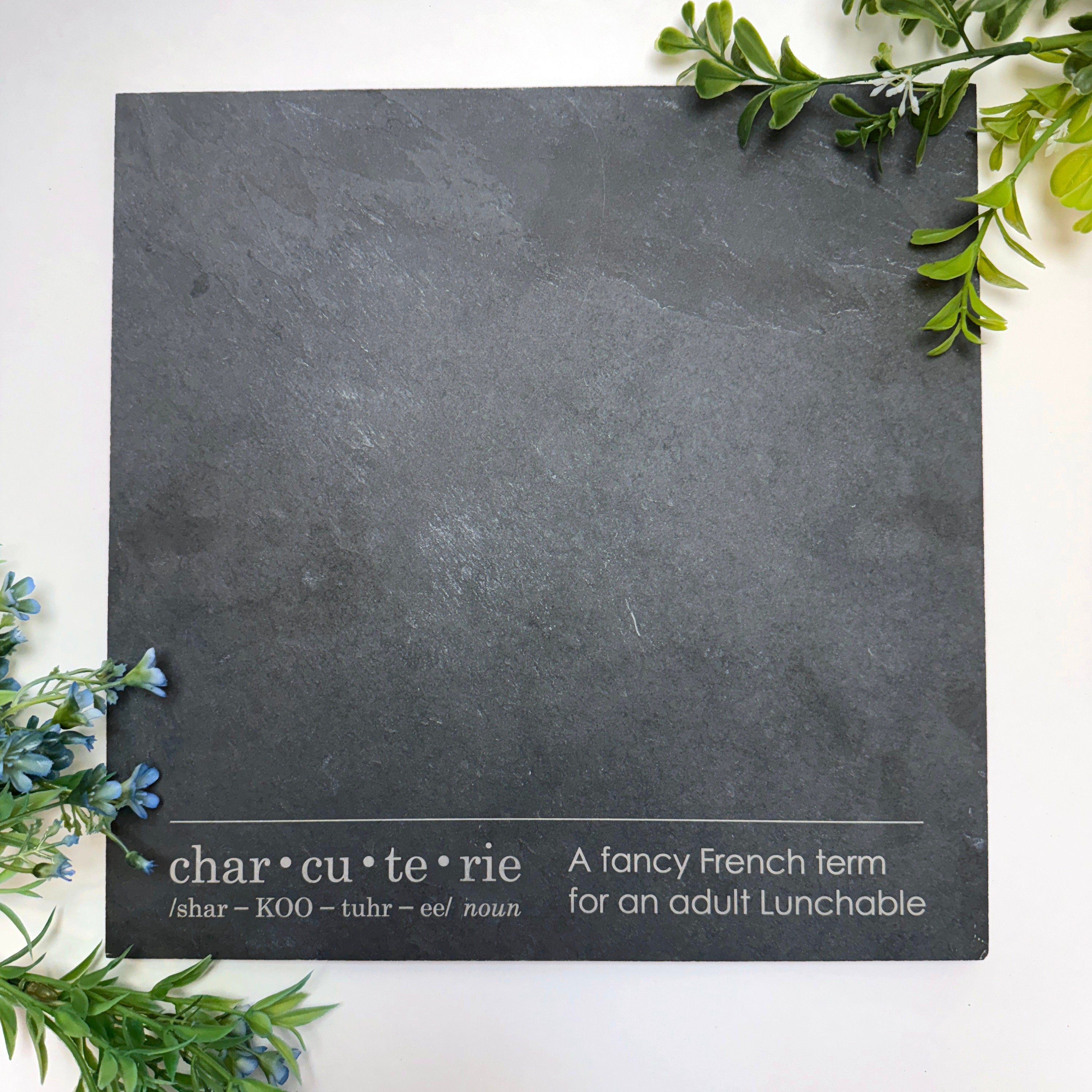 Slate Charcuterie Board - 12in Square Tile - Definition