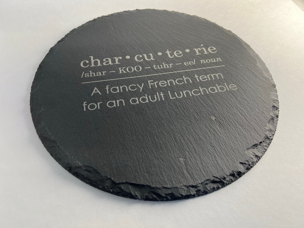 Slate Charcuterie Board, 12in Round - Definition