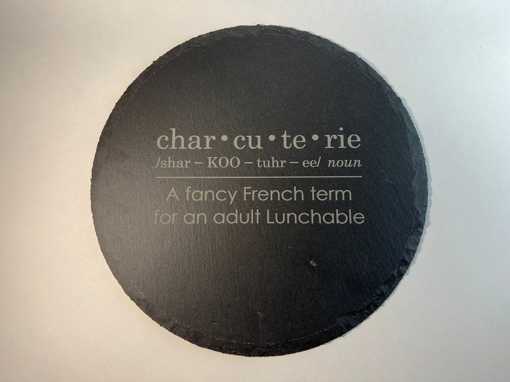 Slate Charcuterie Board, 12in Round - Definition