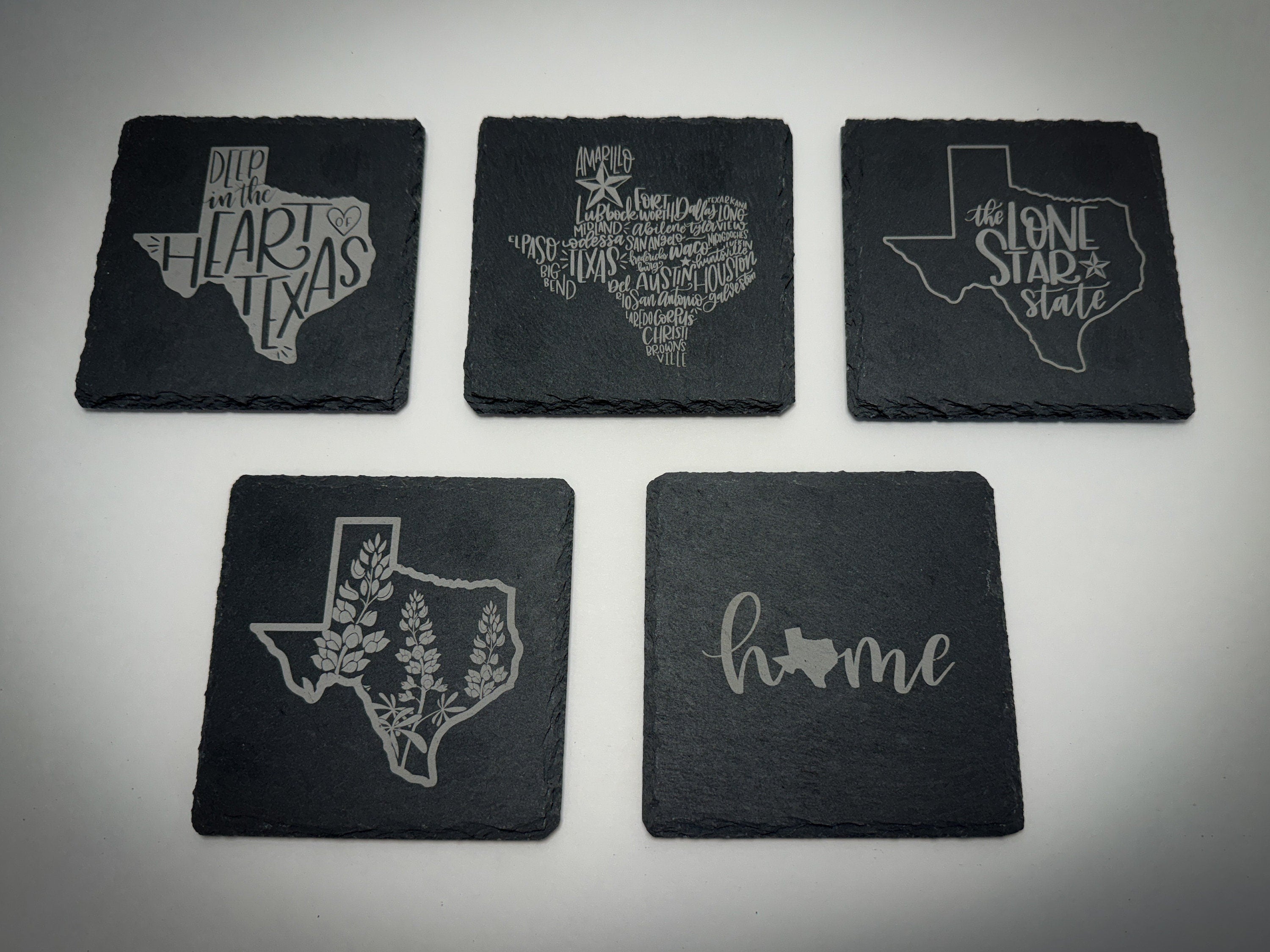 Slate Coasters - Hexagon - Custom Engraving