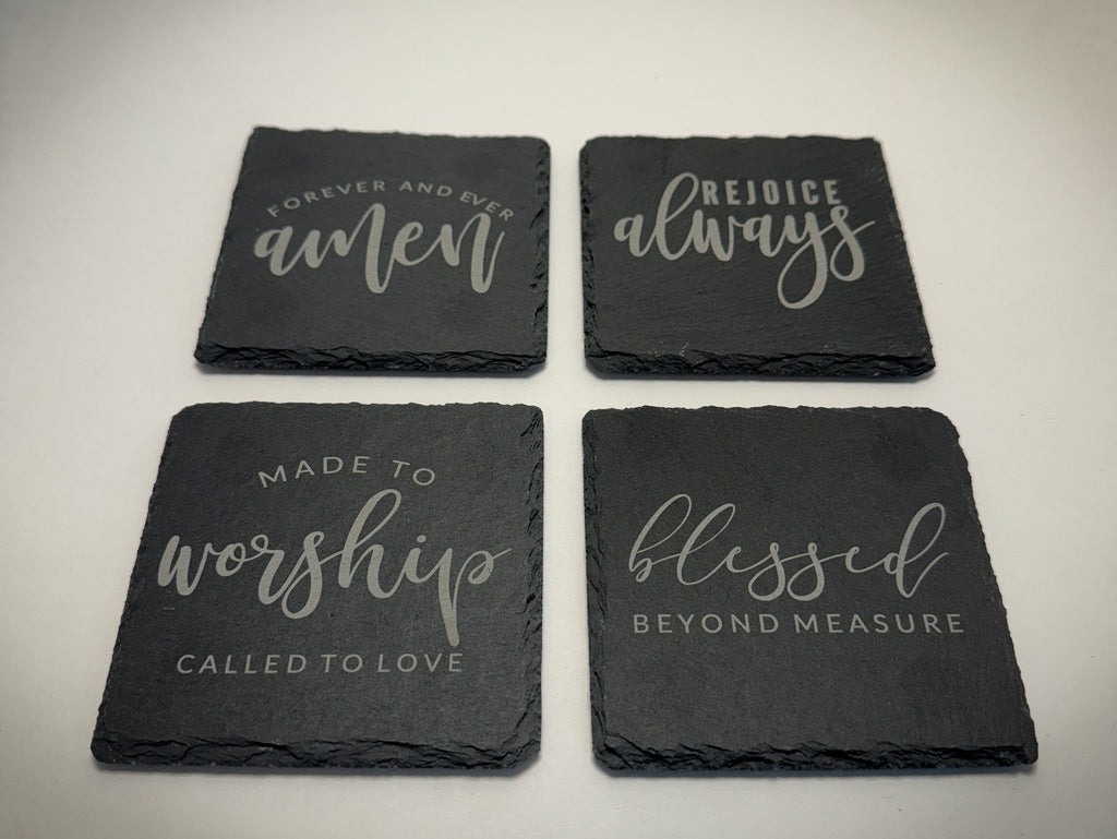 Slate Coaters - Square - Faith Inspired Designs