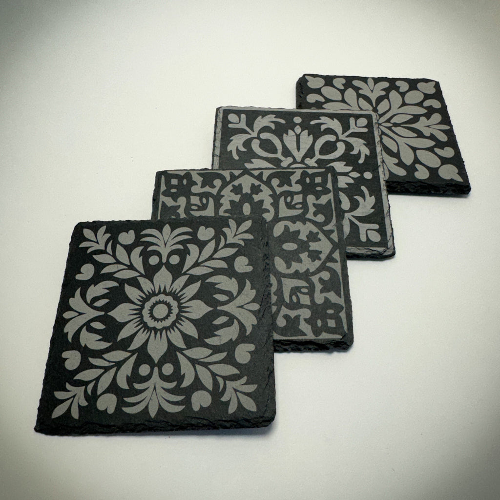Slate Coasters - Hexagon - Custom Engraving