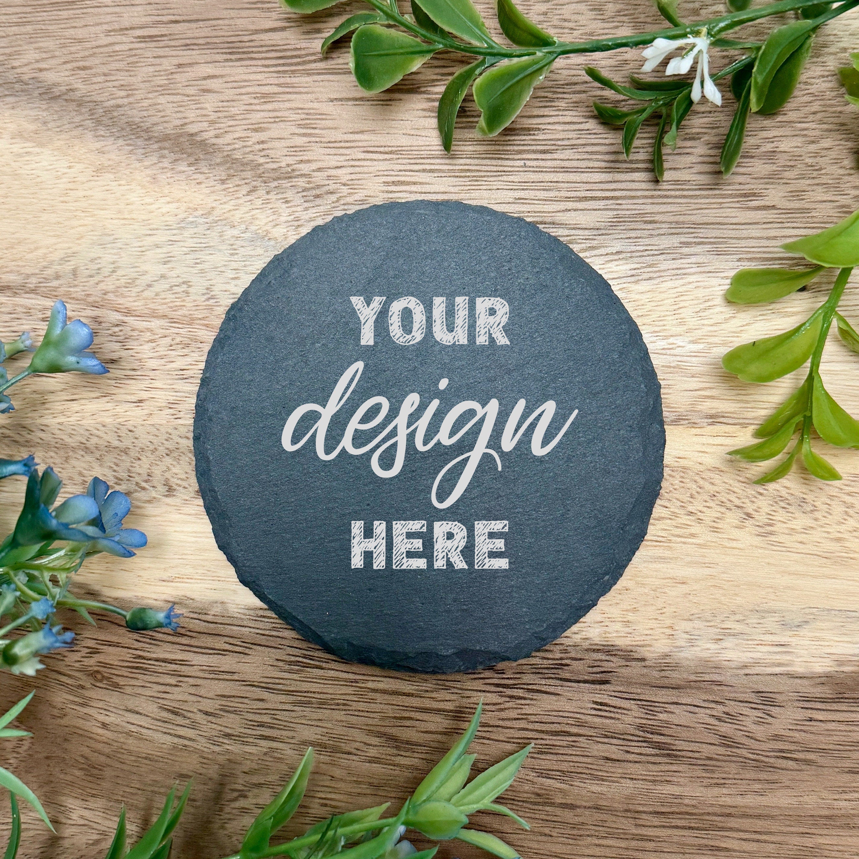 Slate Coasters - Round - Upload Custom Design