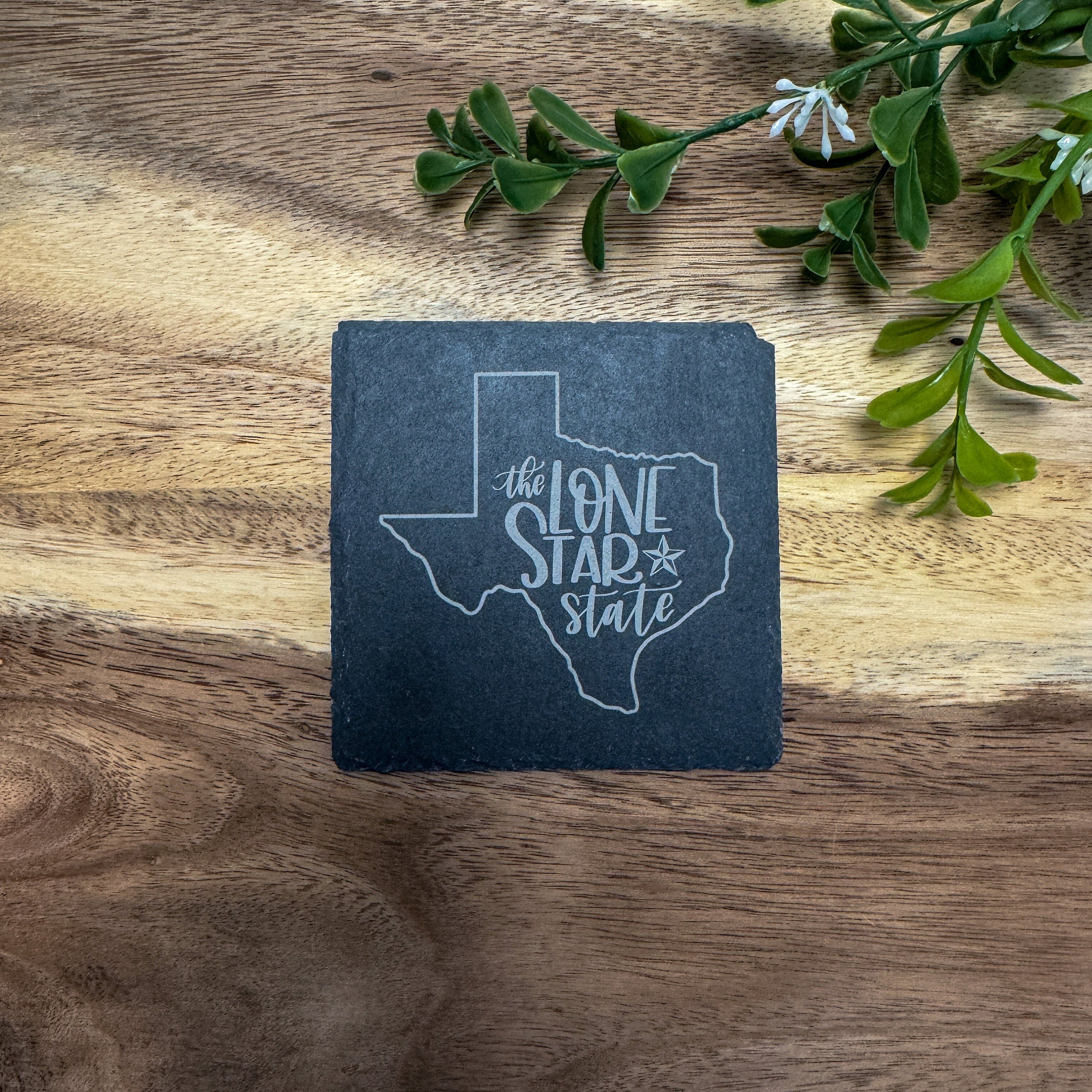 Slate Coasters - Square - Texas Designs