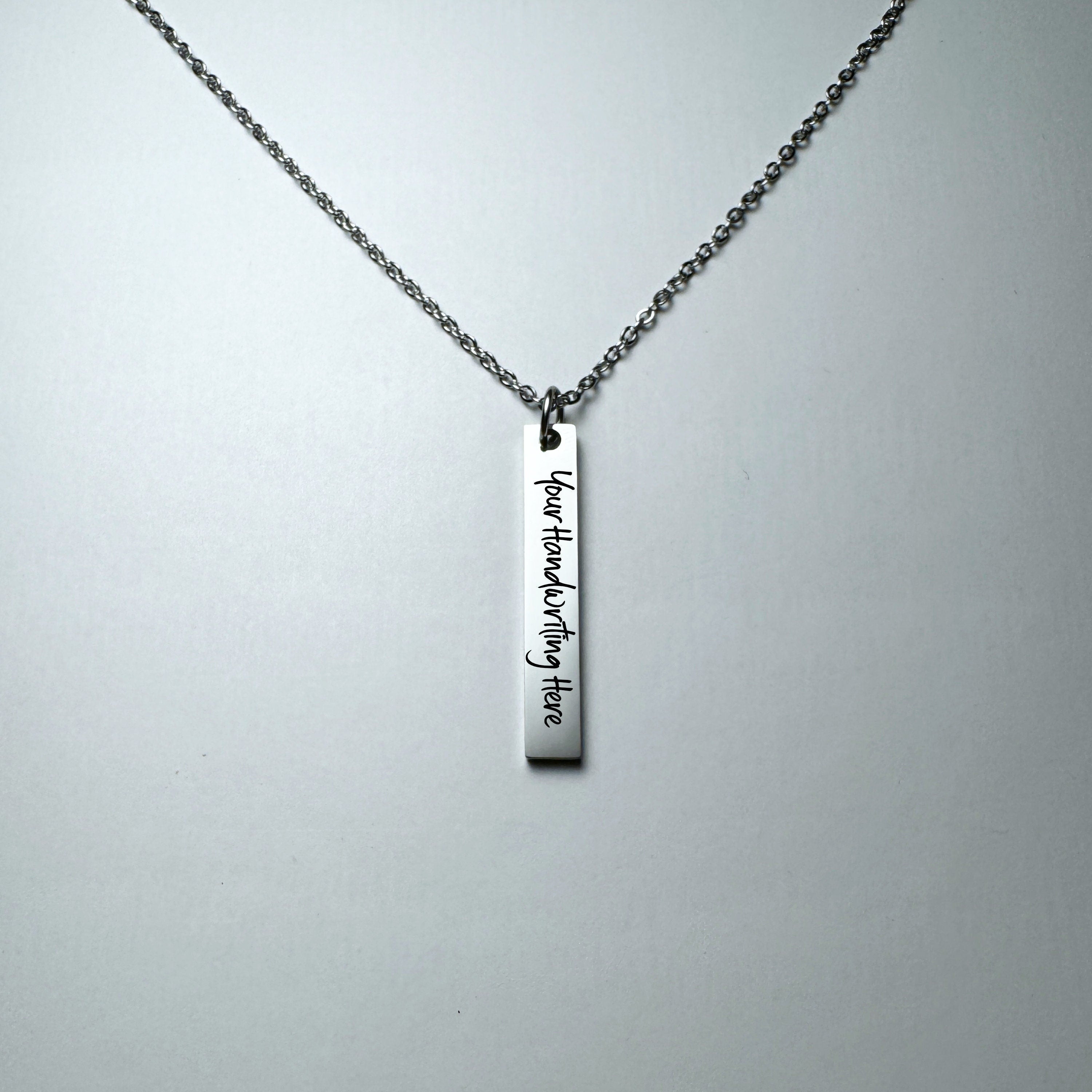 Jewelry - Engraved Pendant Necklace - Upload Custom Design, Handwriting, etc