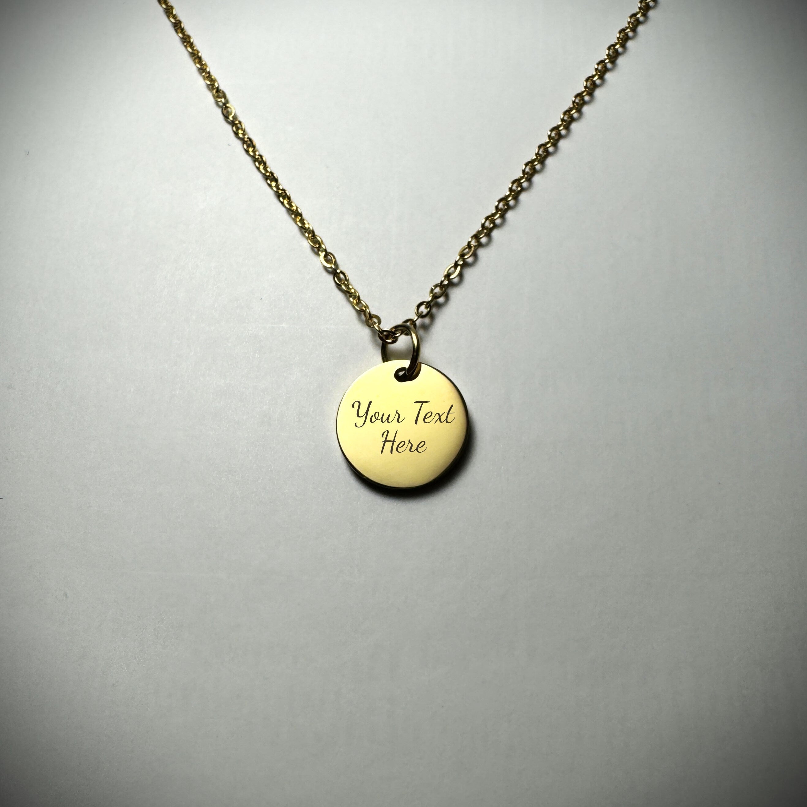 Jewelry - Engraved Necklace with Personalized Text