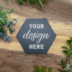 Slate Coasters - Hexagon - Custom Engraving