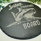 Slate Charcuterie Board, 12in Round - Shark Coochie Board