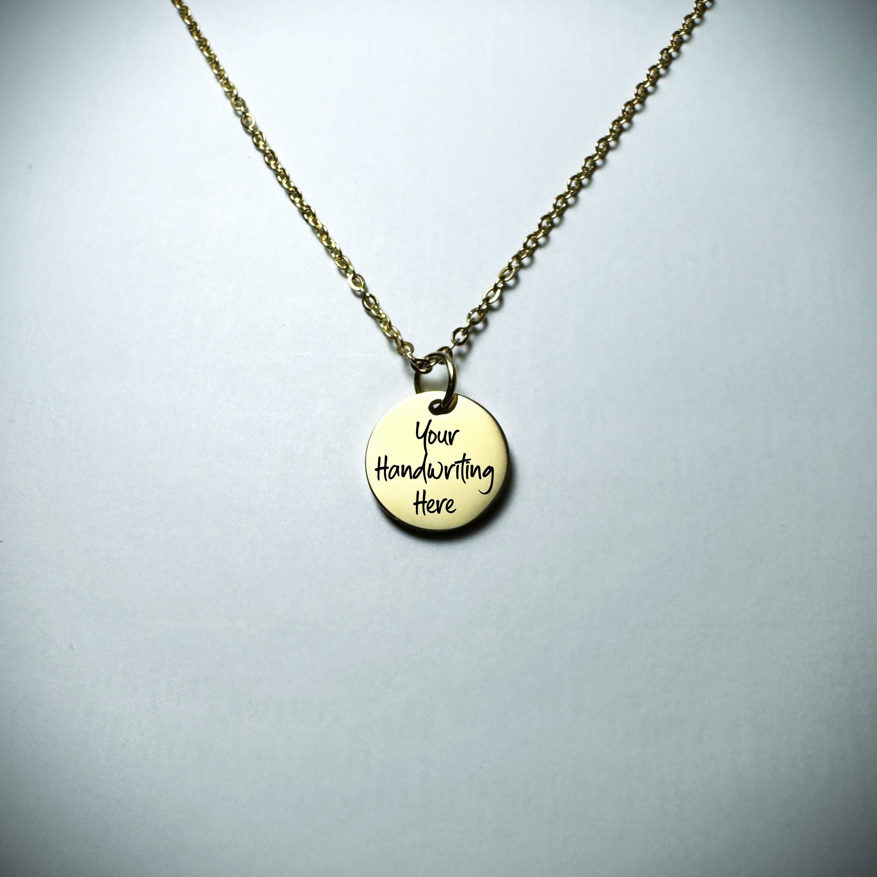 Jewelry - Engraved Pendant Necklace - Upload Custom Design, Handwriting, etc