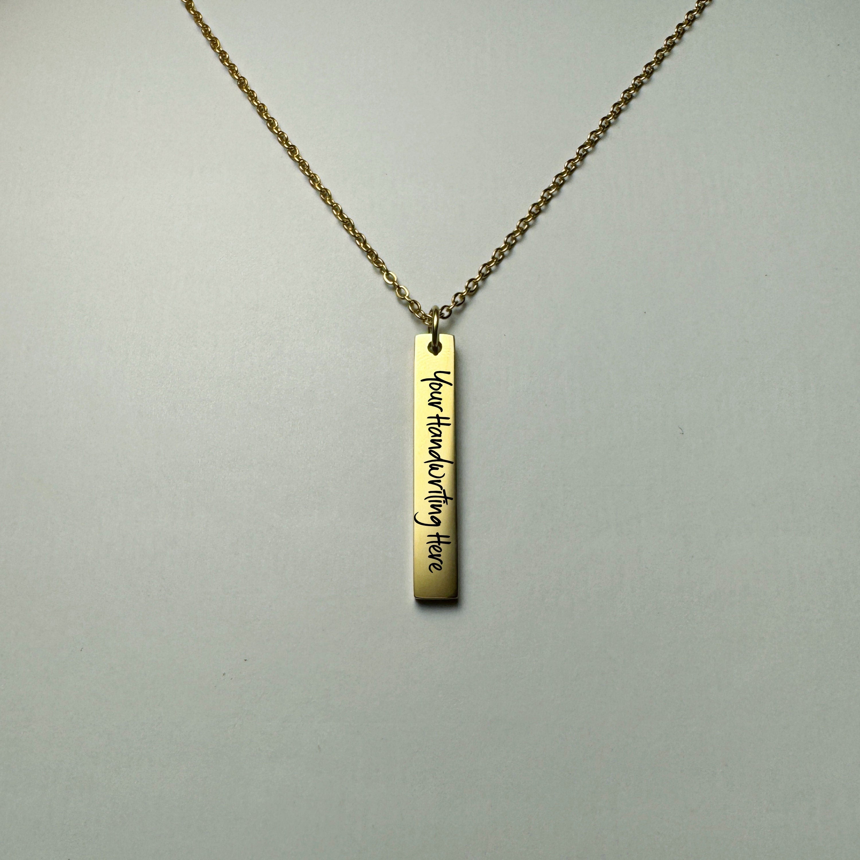 Jewelry - Engraved Pendant Necklace - Upload Custom Design, Handwriting, etc