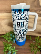 40oz Tumbler, Blue Plated, Laser Engraving Blanks