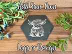 Slate Coasters - Hexagon - Custom Engraving