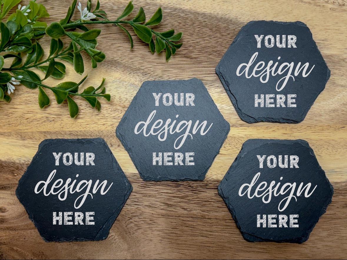 Slate Coasters - Round - Upload Custom Design