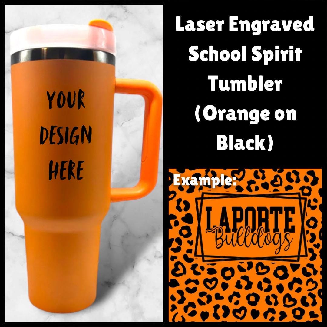 40oz School Spirit Tumbler - Orange and Black