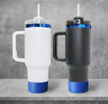 40oz Tumbler, Blue Plated, Laser Engraving Blanks