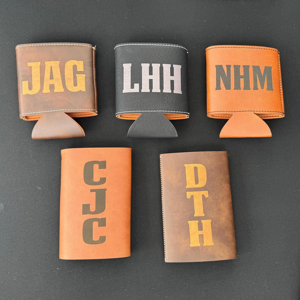 Leatherette Can Cooler - Upload Custom Design