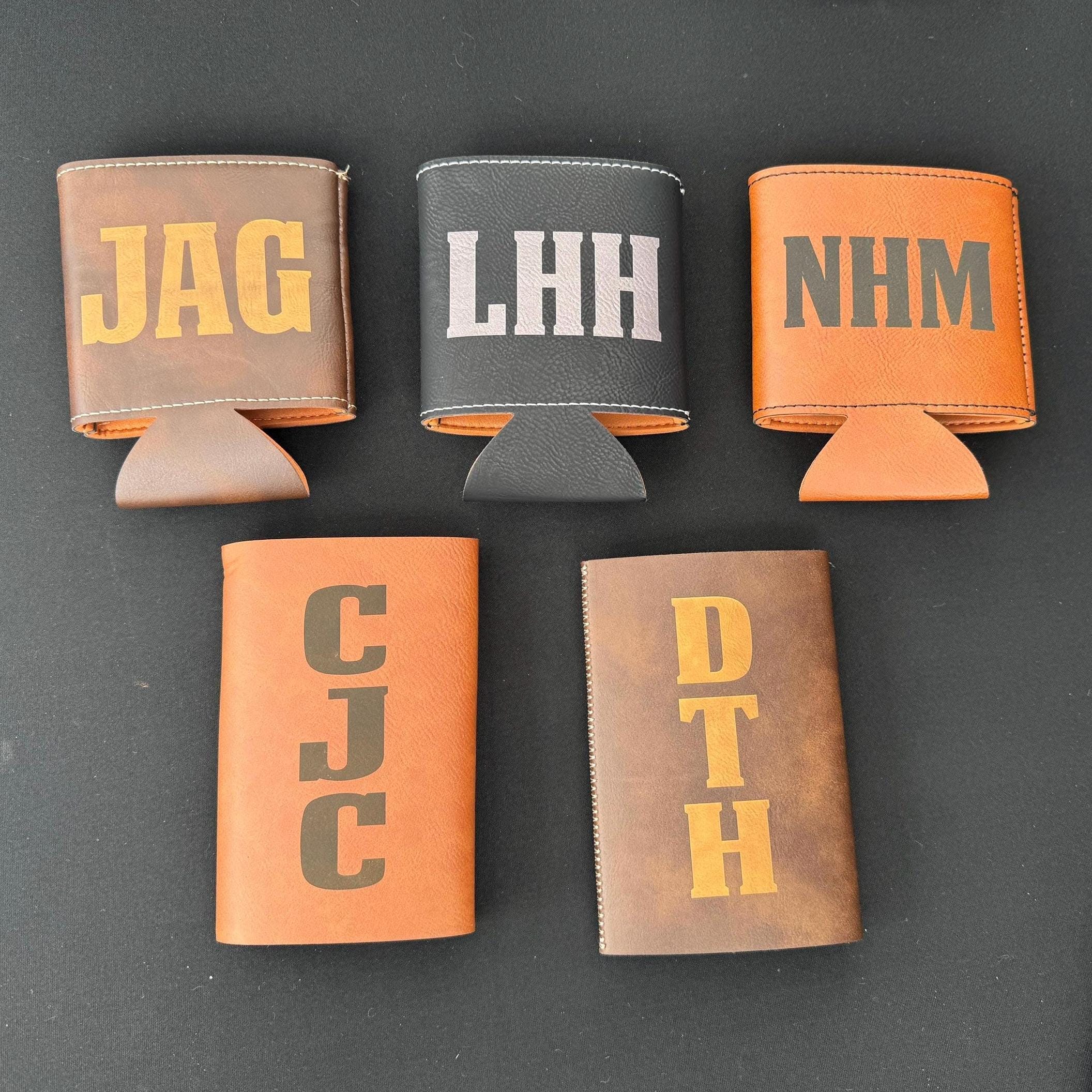 Leatherette Can Cooler - Upload Custom Design
