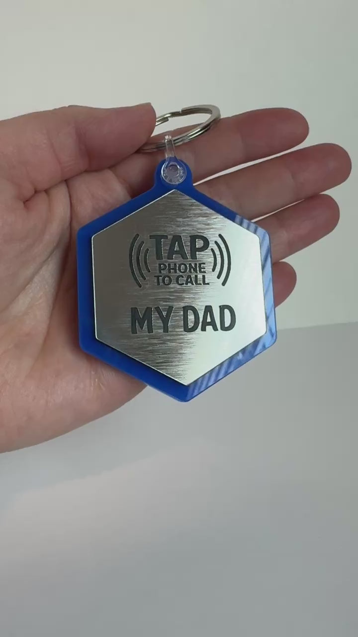 Tap Tag - Emergency Contact Backpack Tag (Double Sided)